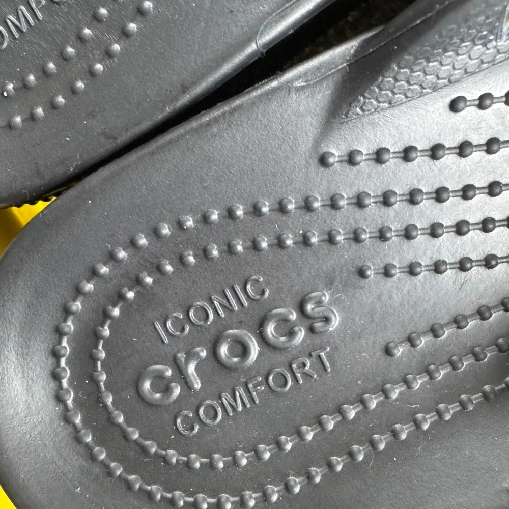 Crocs Baya II Flip Black Sandals Mens 7 Womens 9 Thong 208192-001 New NWT